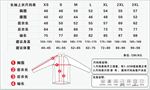 长袖上衣尺码表