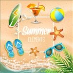夏天用品矢量图