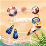 夏季用品矢量图