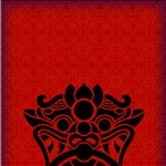 老式中式花纹剪影模板源文件宣传