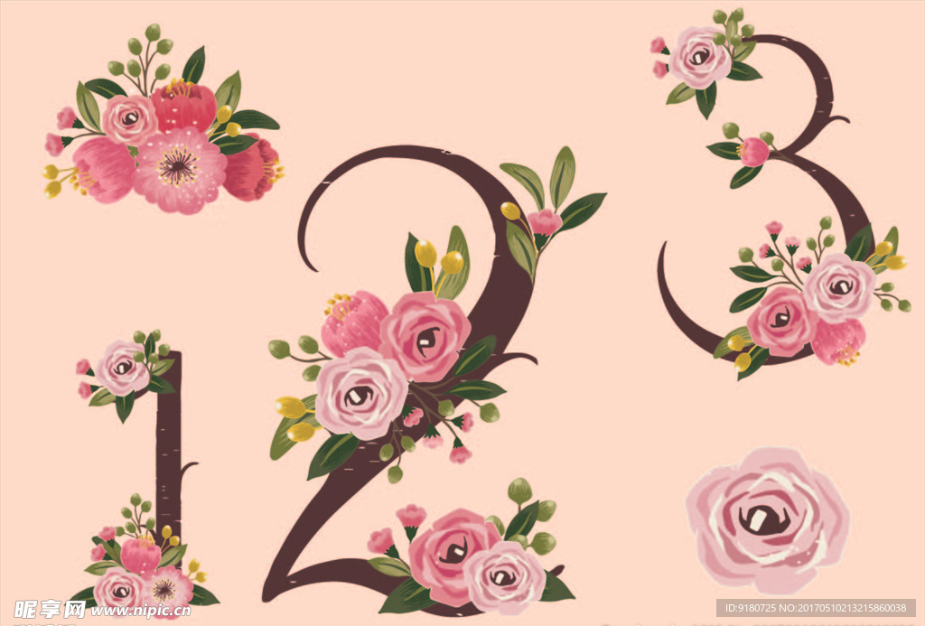 花朵数字