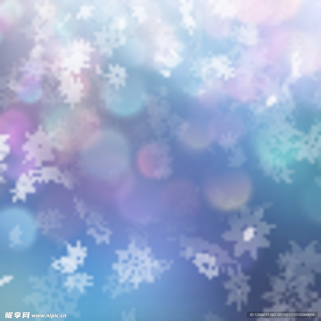 光斑雪花背景