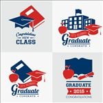 四款毕业logo矢量素材