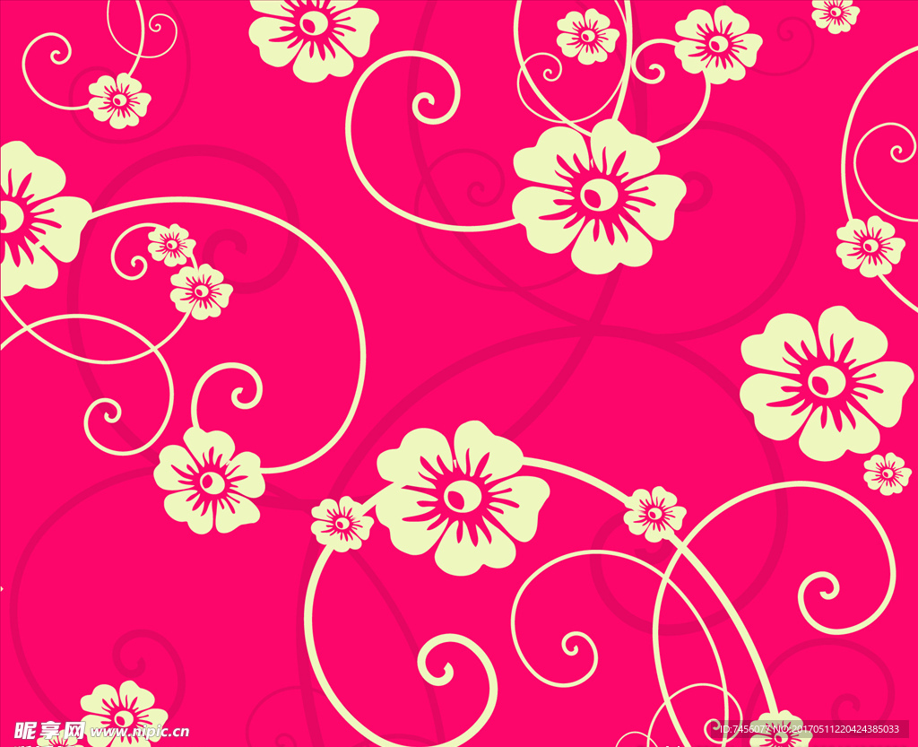 矢量花纹唯美背景