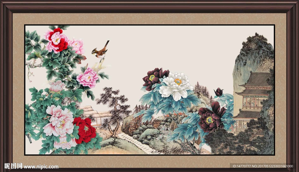 国画牡丹