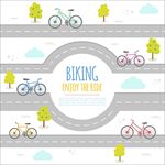 卡通公路自行车赛海报