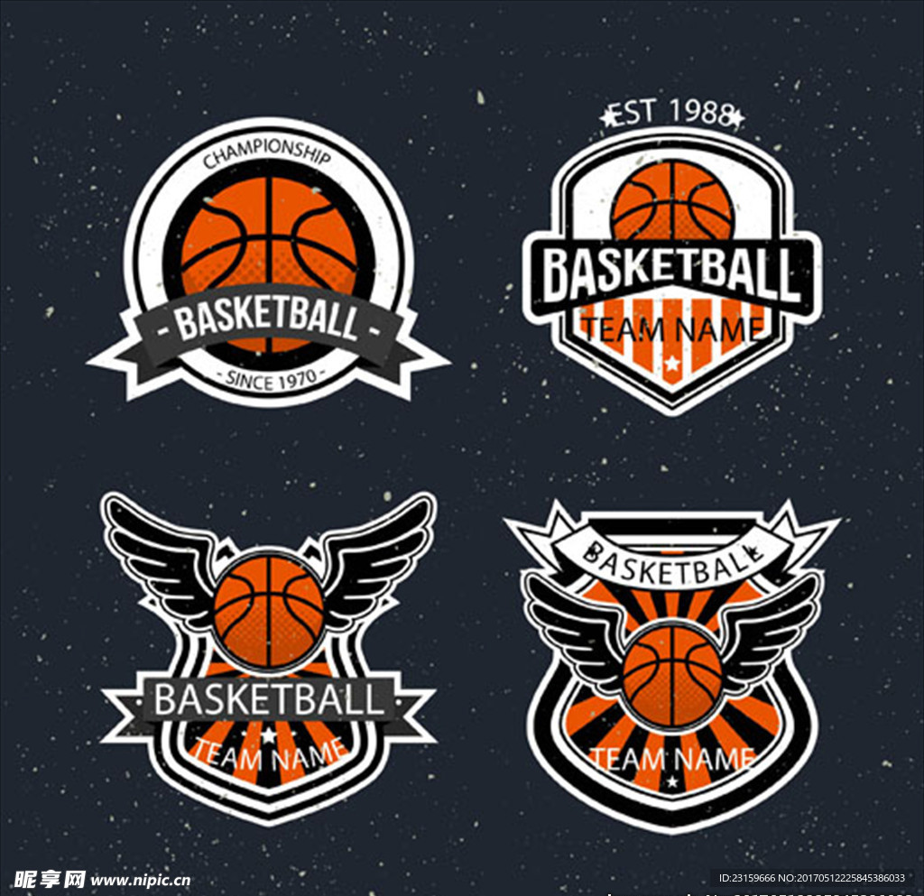 篮球比赛培训运动LOGO标志