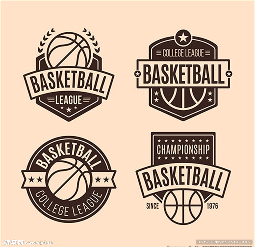 篮球比赛培训俱乐部标志LOGO