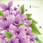 紫色手绘花瓣