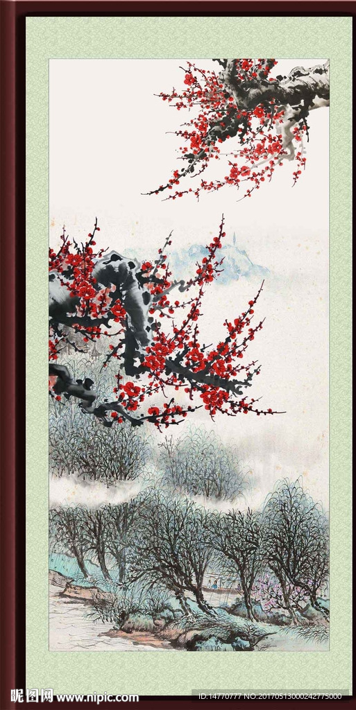 国画梅花