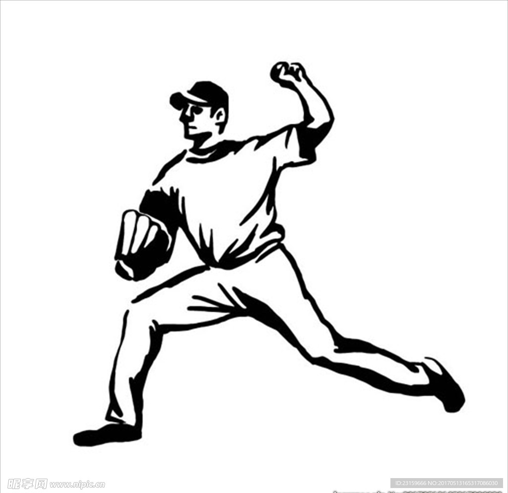 手绘棒球比赛培训协会插图
