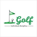 水彩高尔夫比赛培训俱乐部标志