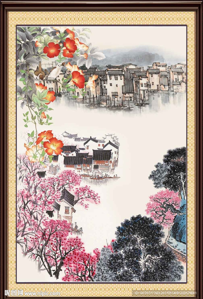 巨幅山水画 江南