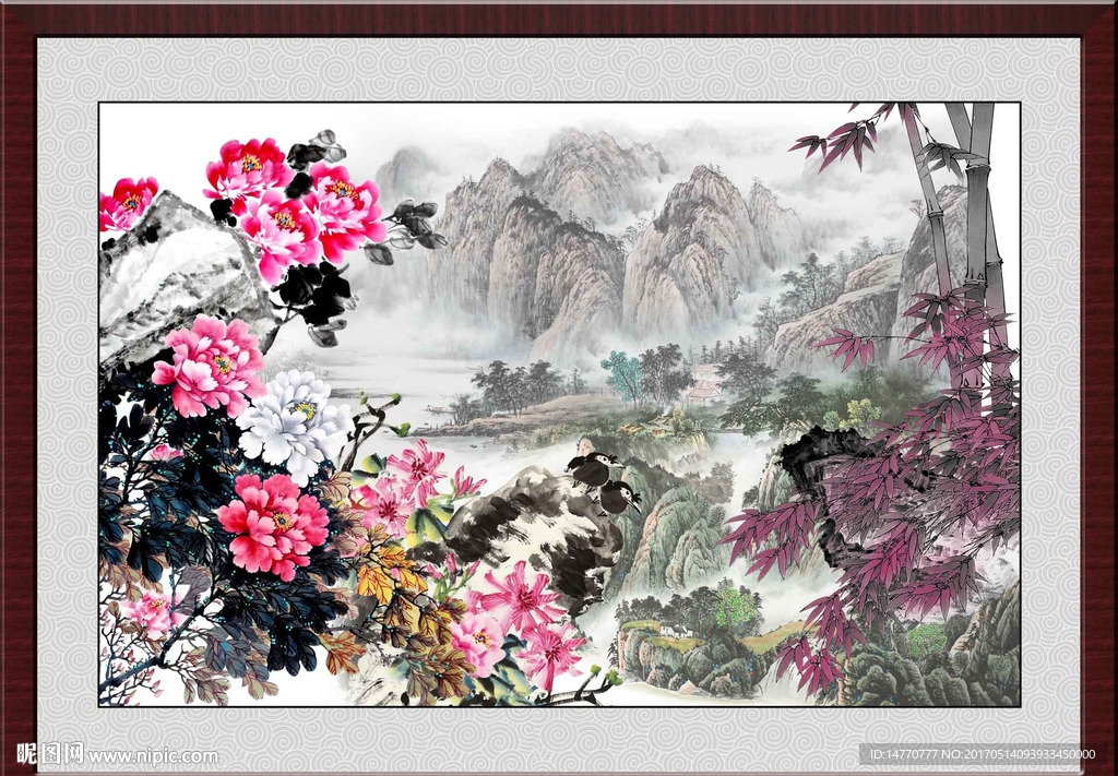 国画牡丹