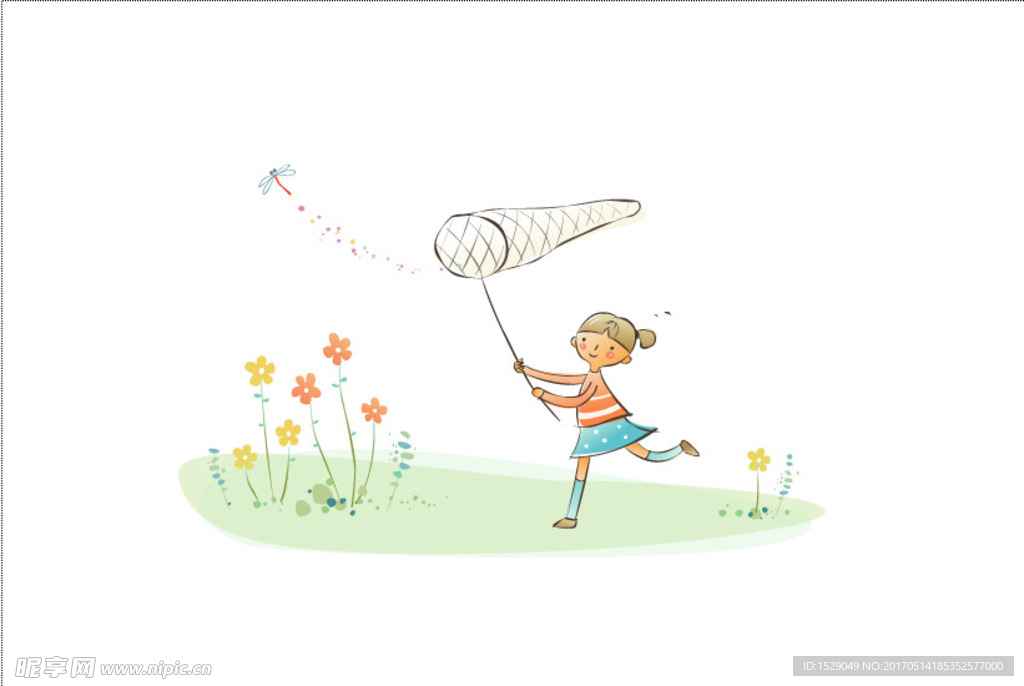 淡彩儿童插画