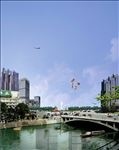 城市拱桥建筑效果图