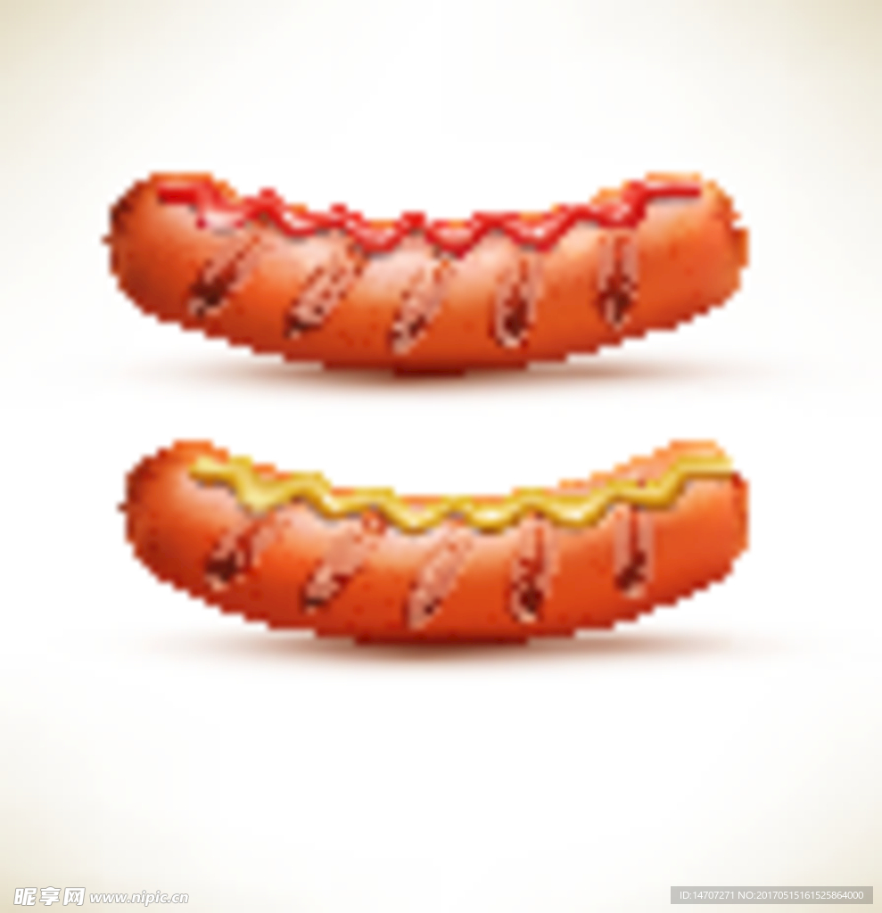 美味的热狗矢量