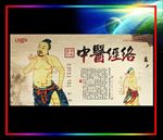 中式穴位中医经络展板设计