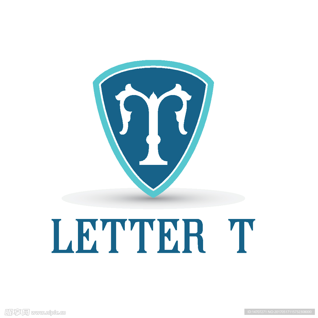 蓝色盾牌logo矢量