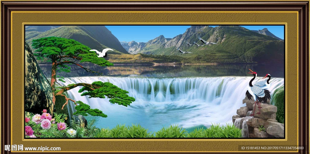 山水迎客松
