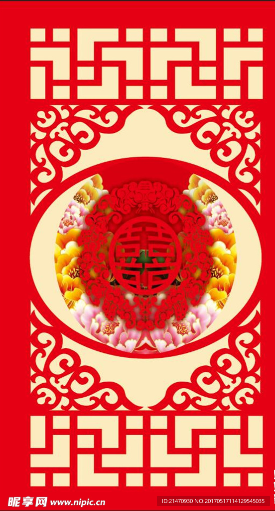 中式侧背景