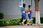 参赛选手运动员背影