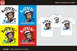 亲子装情侣装印花卡通猴子矢量图