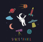 探索宇宙星球矢量