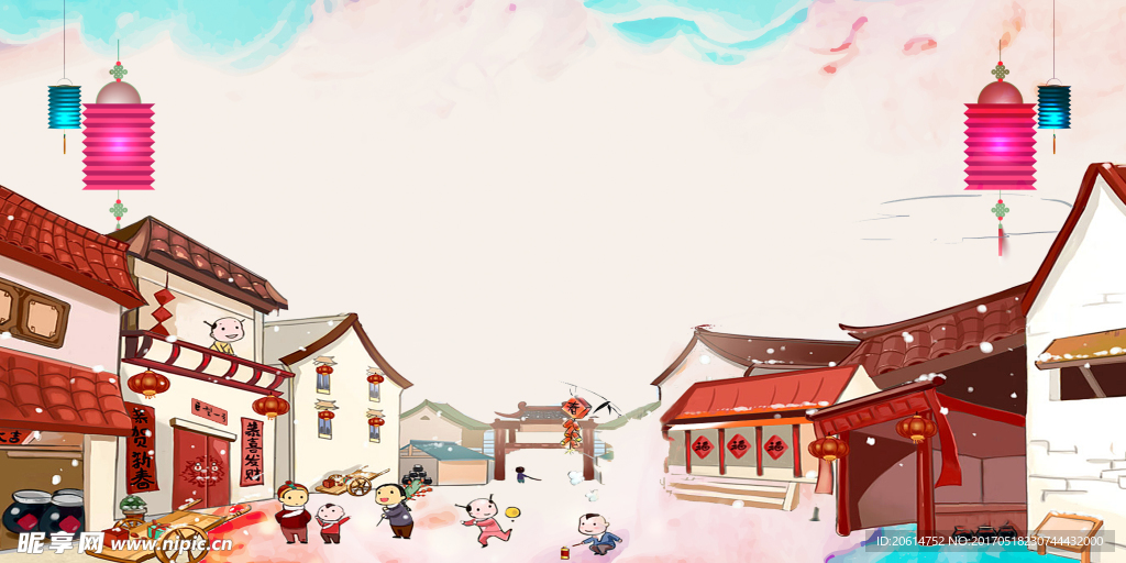 农历春节卡通海报