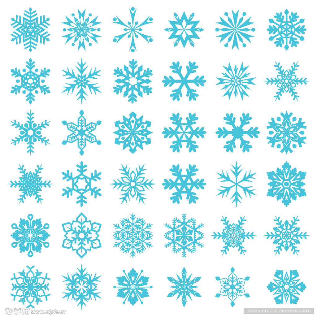 矢量雪花素材