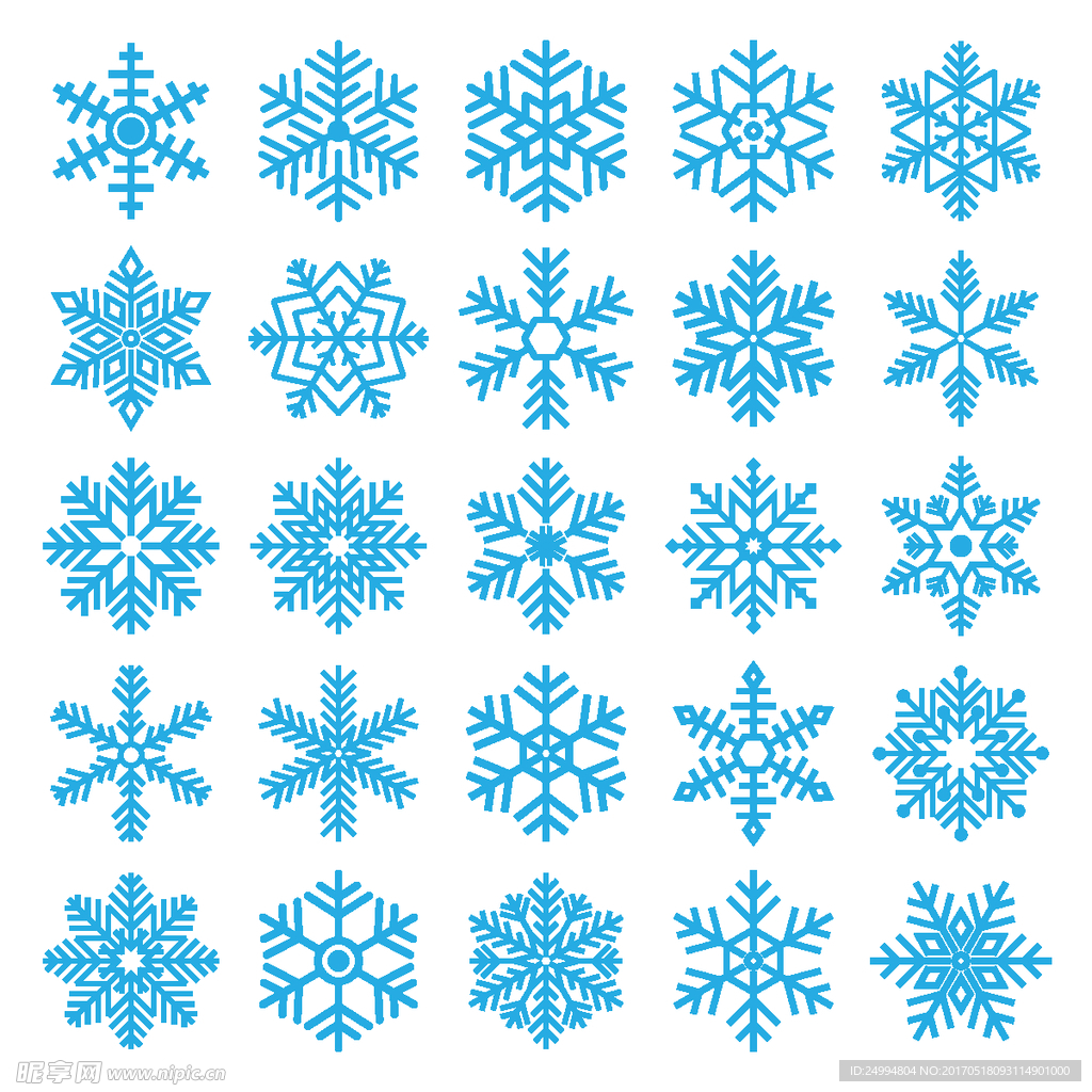 矢量雪花素材