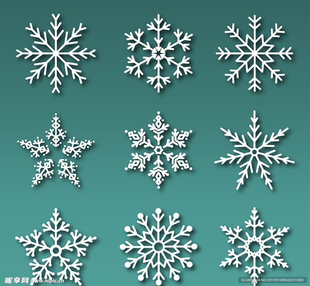 矢量雪花图标素材
