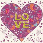 爱心love花艺可爱图案设计