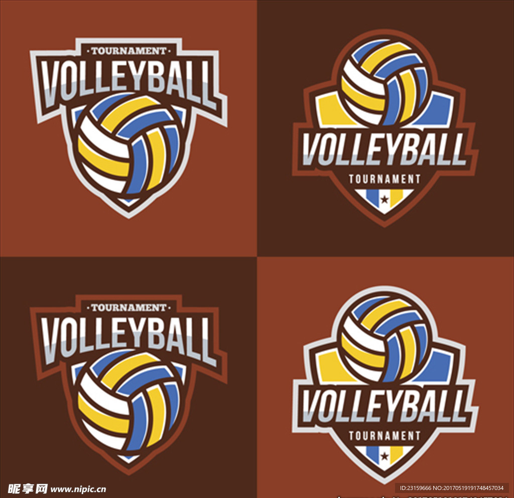 排球俱乐部比赛培训LOGO标志