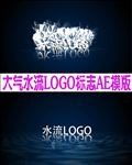 大气水流LOGO标志AE模版