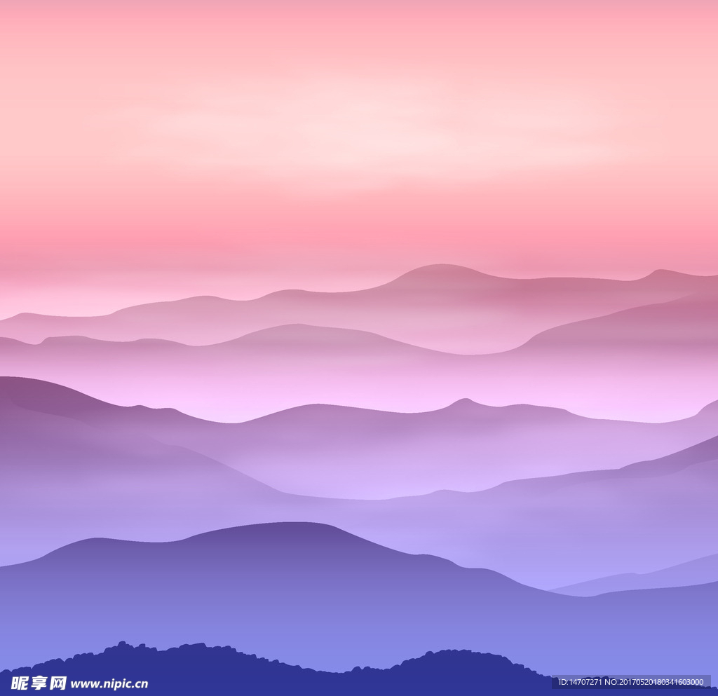 山丘风景矢量