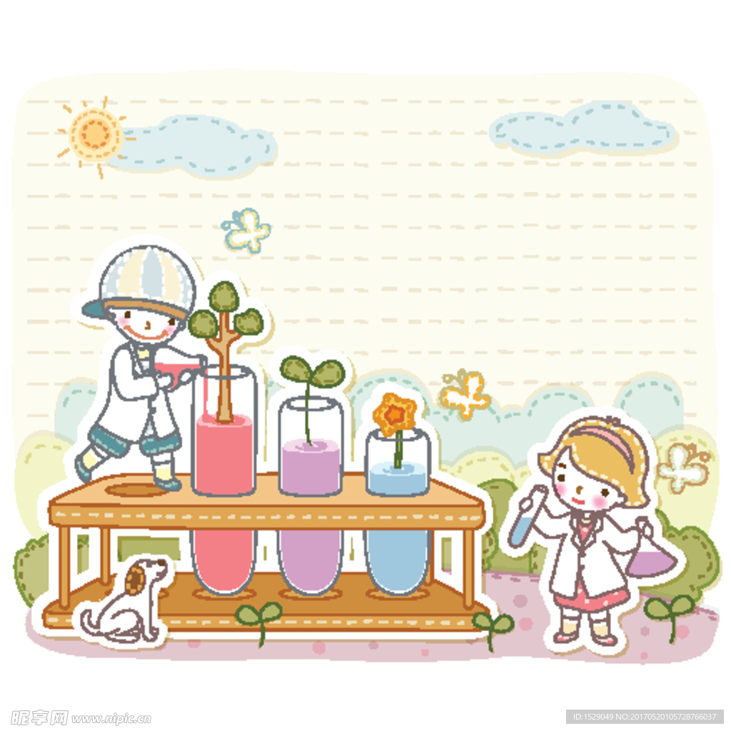 淡彩儿童插画