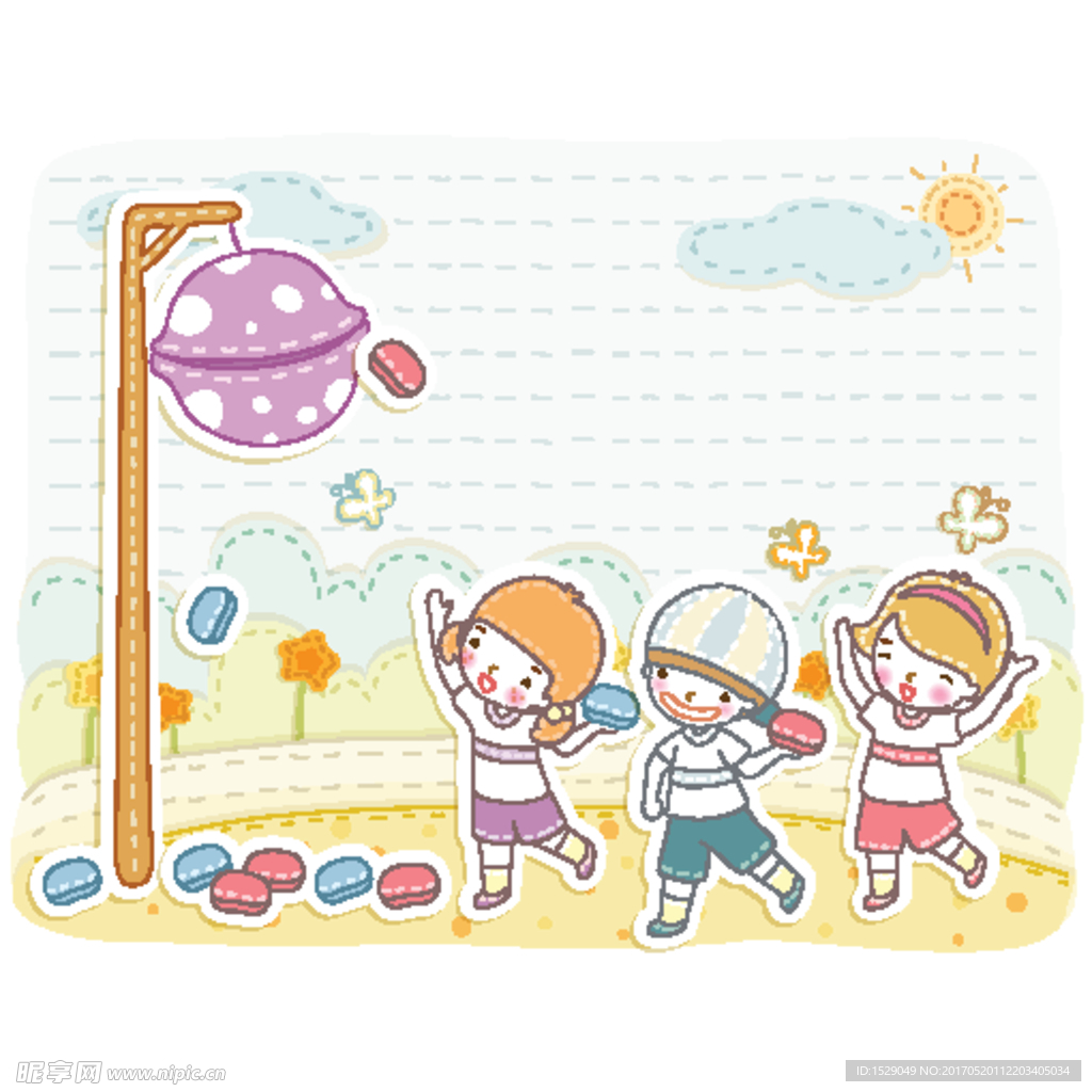 淡彩儿童插画