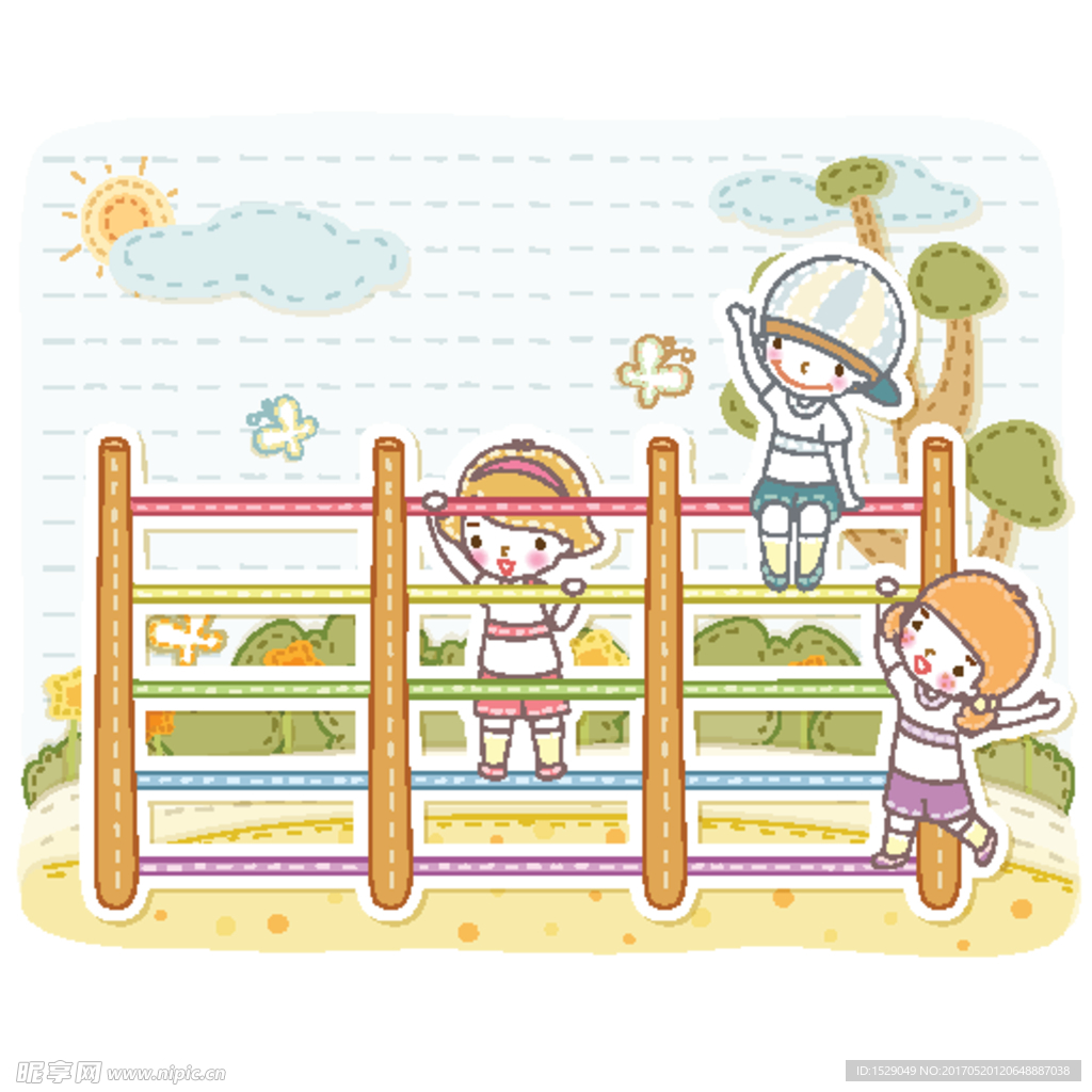 淡彩儿童插画