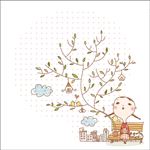 卡通爱护地球主题插画