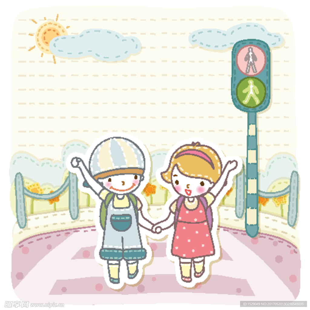 淡彩儿童插画