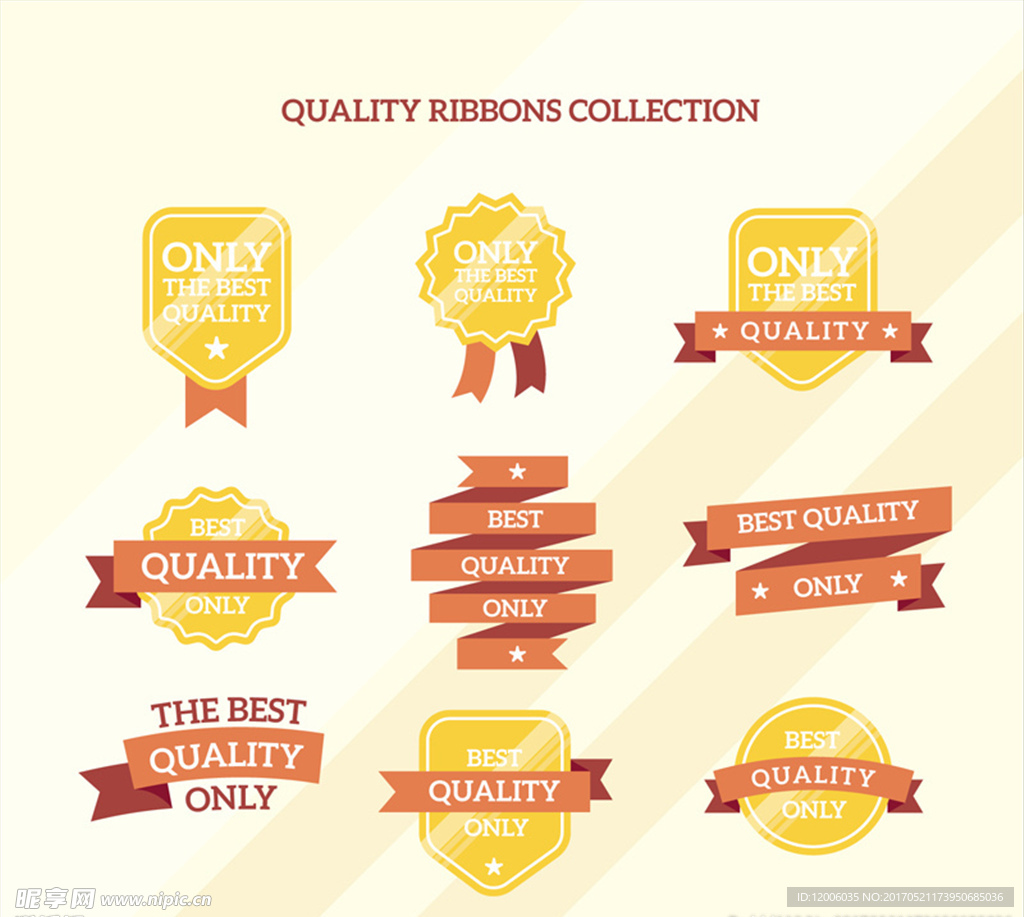 9款优质销售丝带矢量素材