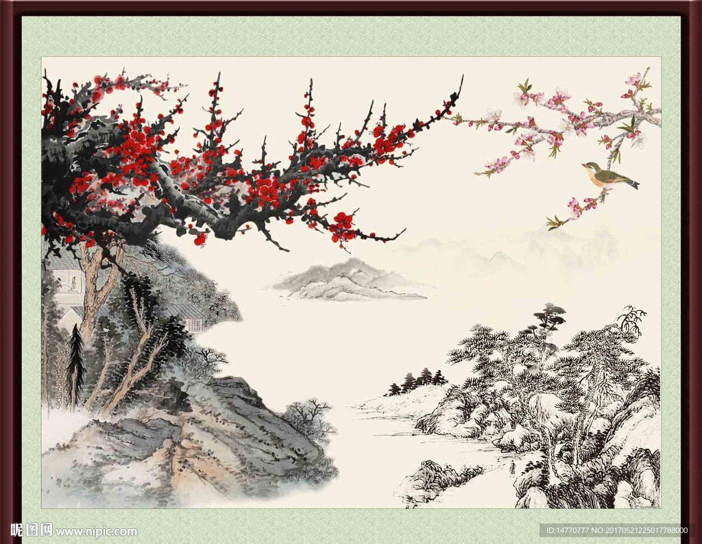 国画梅花