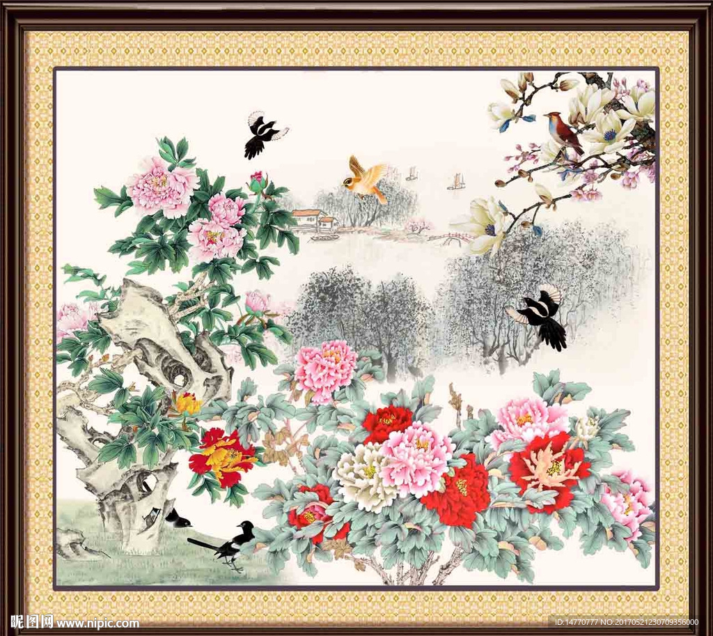 国画牡丹