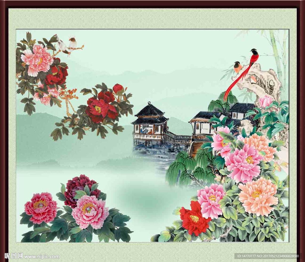 国画牡丹
