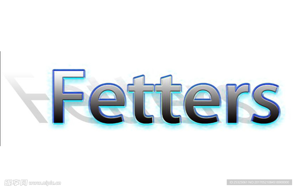 Fetters金属渐变字体