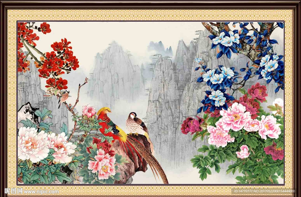国画牡丹