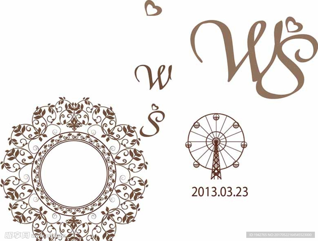 WS字体花边