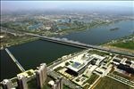 西安浐灞生态区全景图