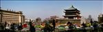 西安钟楼全景图